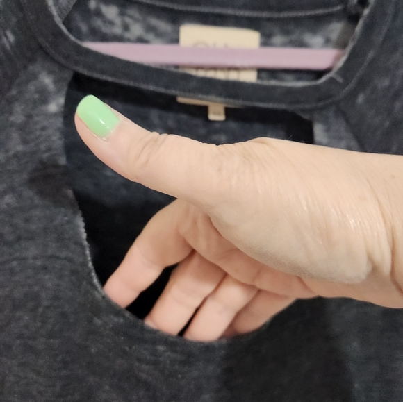 Chaser Long Sleeve Distressed Top, Size Medium - Picture 3 of 6